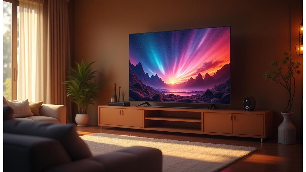 リビングに設置されたSmart TVの4K映像